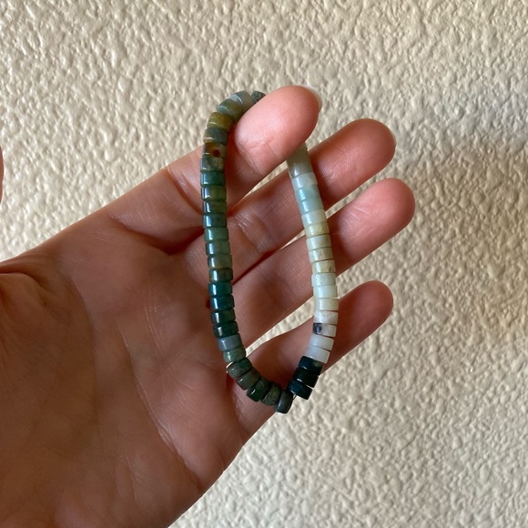 Handmade Jasper and Amazonite Heishi Bracelet - Picture 8 of 11